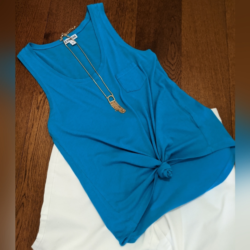 Express Blue Tank Size xs